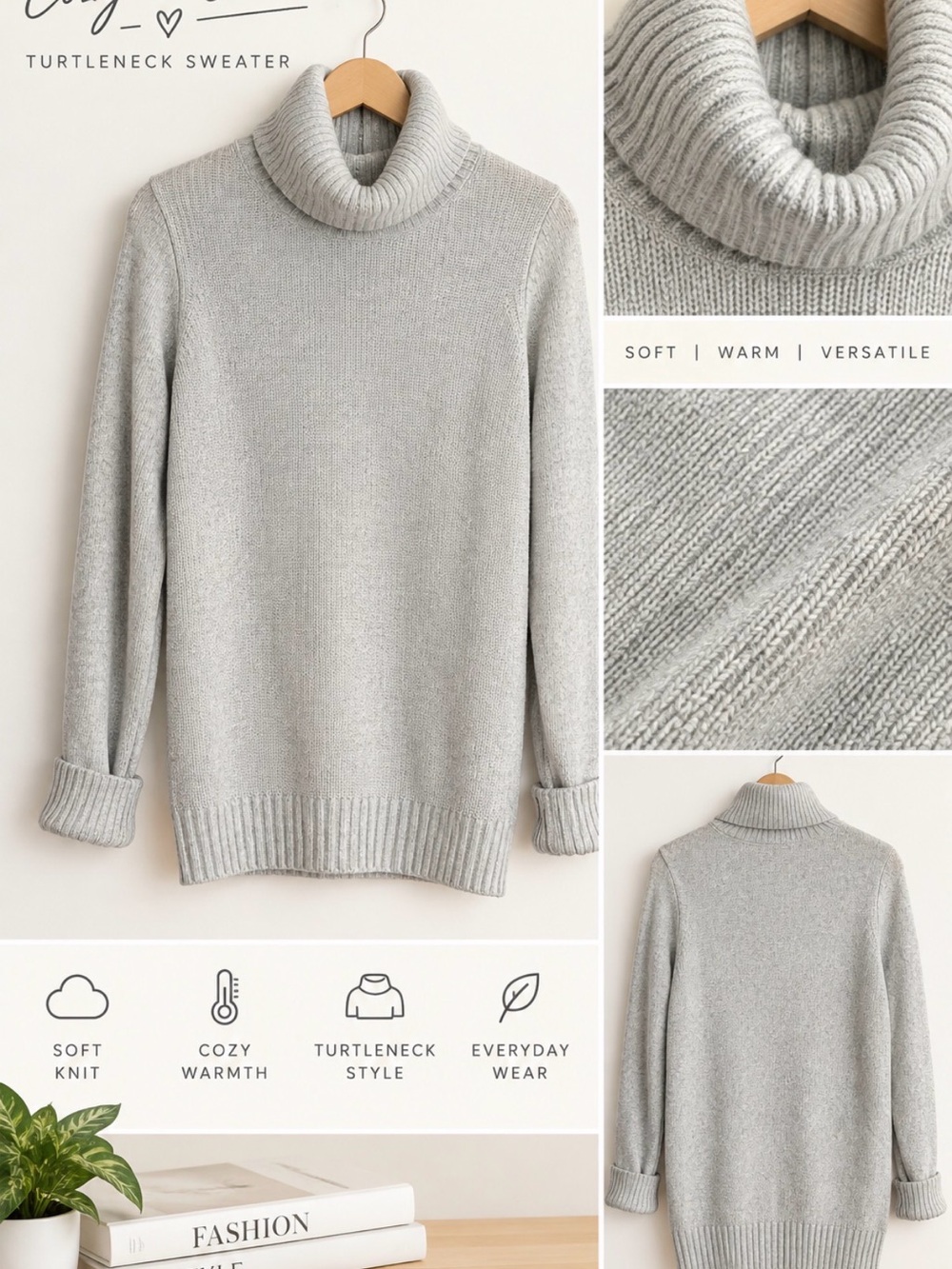 Banana Republic Oatmeal Cowl Neck Sweater